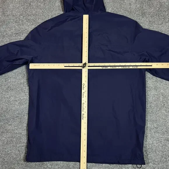 Johnnie-O Jacket Mens Large Blue PREP-FORMANCE Hooded Windbreaker Lightweight - Picture 9 of 11